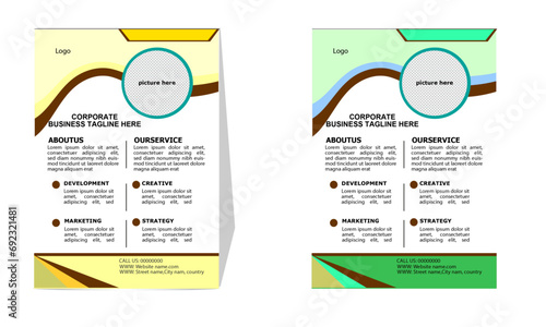 Flyer  design eye catching colourful corporate business flyer design vector design for business. 
