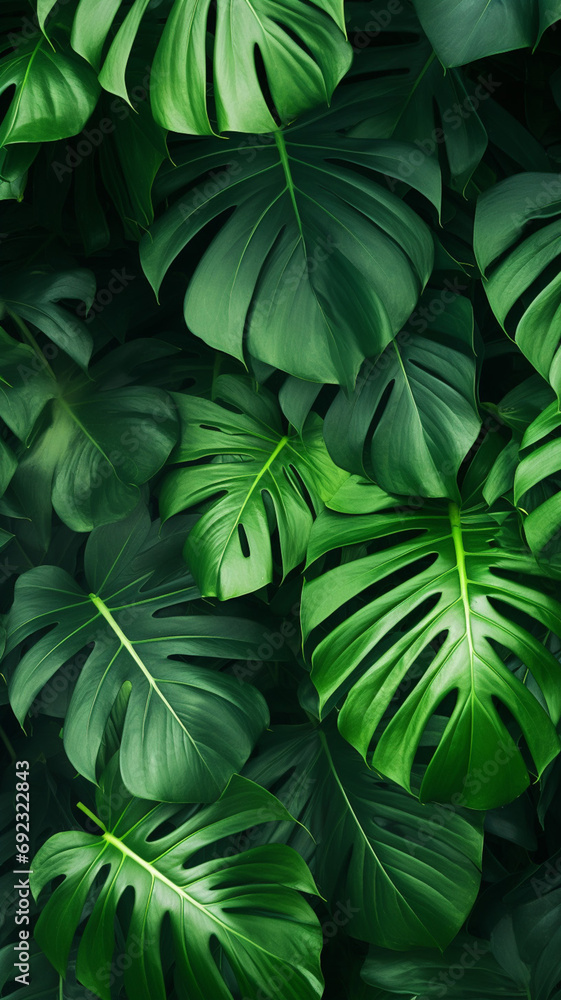 Fresh tropical Green leaves design Fresh tropical Green leaves design