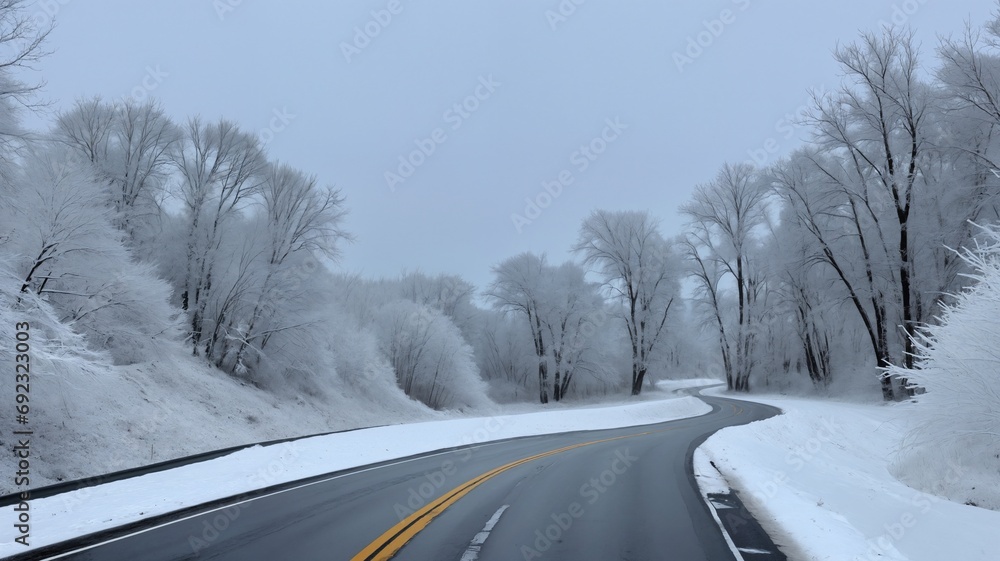 Winter ice and snow roads Winter ice and snow roads