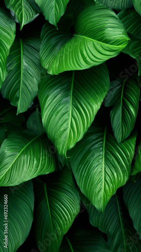 tropical leaves abstract green leaves texture nature design