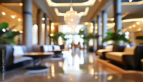 Blur interior hotel lobby background with bokeh © MS Store