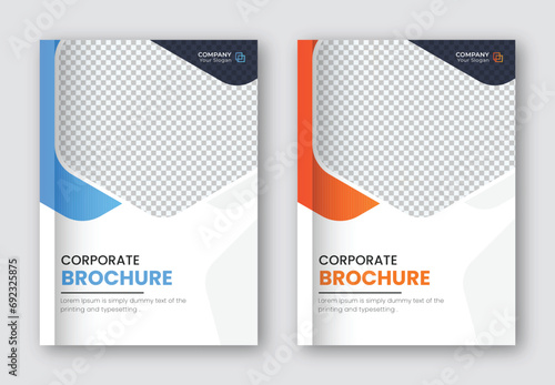 Corporate business brochure book cover Design Template. Company profile, Corporate annual
report Design template. photo