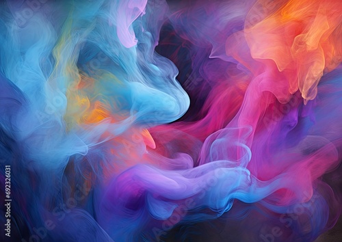 A post-impressionist interpretation of smoke, captured in bold and vibrant brushstrokes of color.