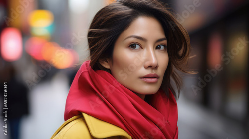 Young Asian woman on the city streets