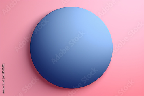 Wallpaper Mural illustration of a blue circle frame on wall Torontodigital.ca