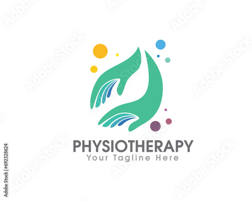 abstract hand massage logo icon symbol design template illustration inspiration