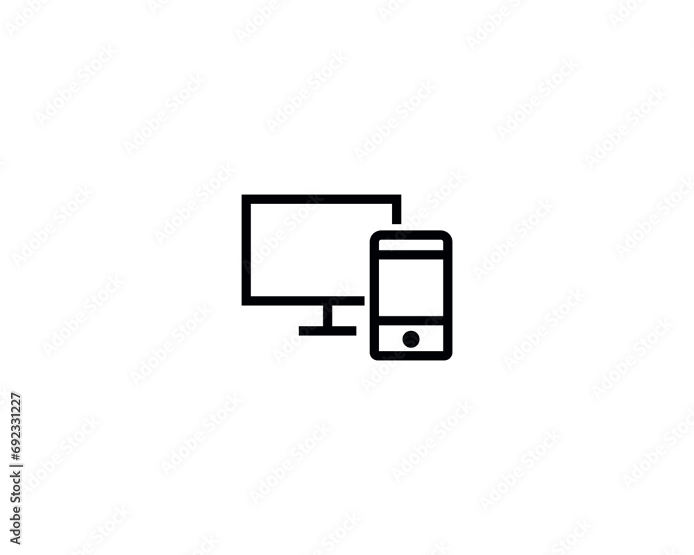 Monitor computer icon vector symbol design illustration Monitor computer icon vector symbol design illustration