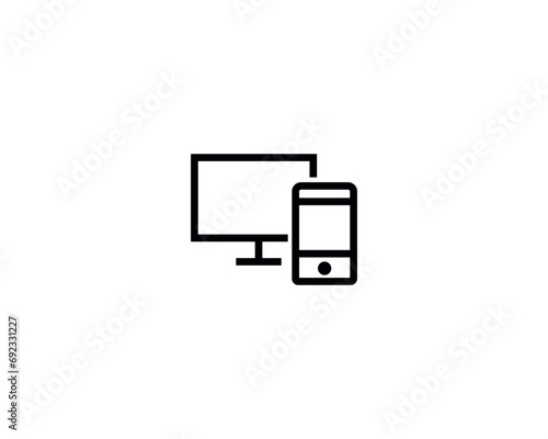 Monitor computer icon vector symbol design illustration © Freciousmayna