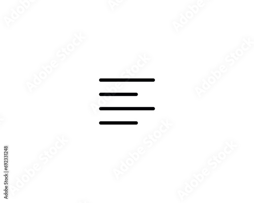 left align icon vector symbol design illustration 