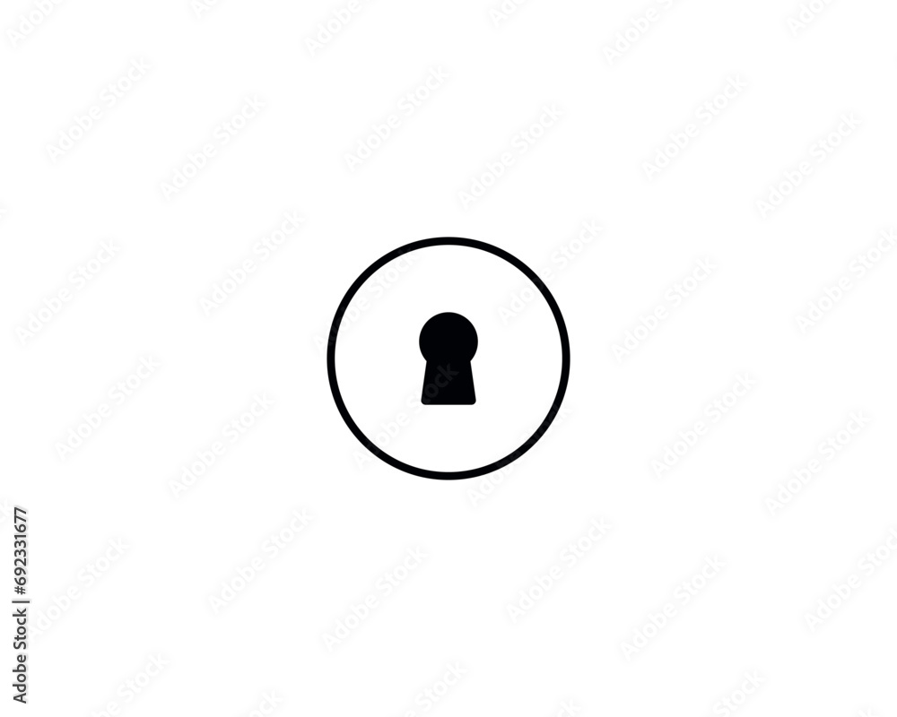 Keyhole icon vector symbol design illustration Keyhole icon vector symbol design illustration