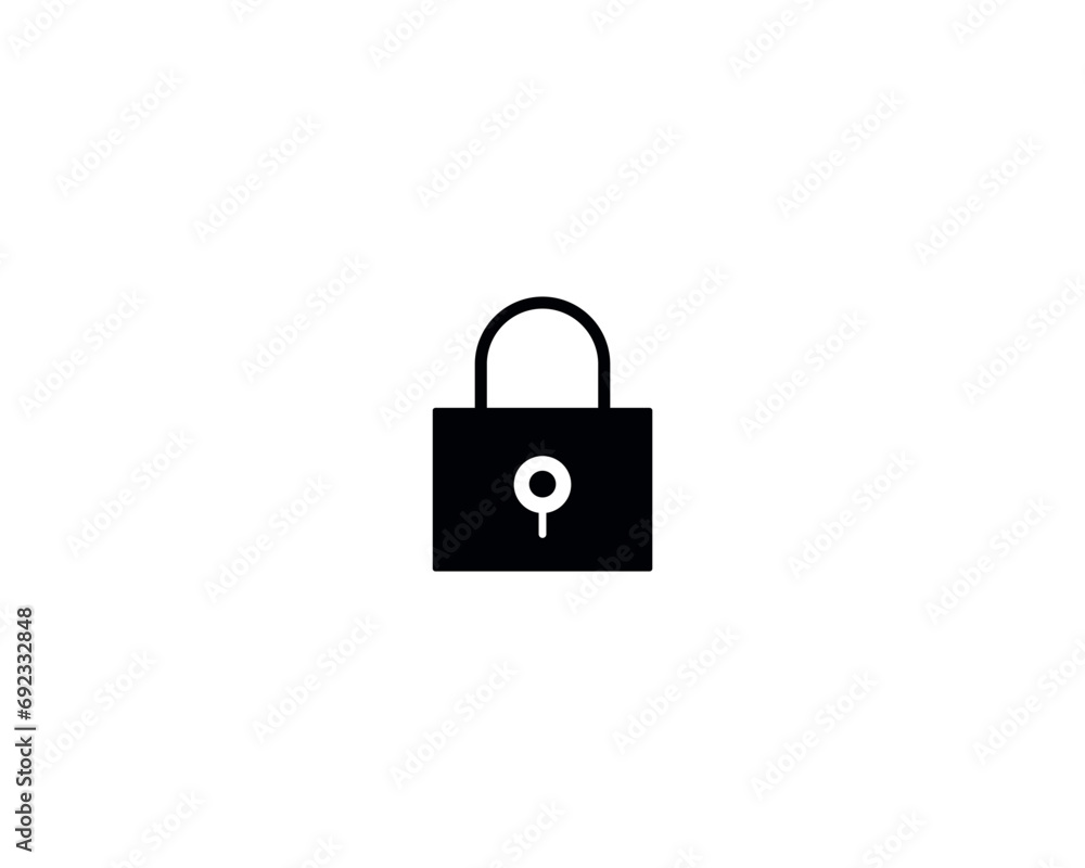 Lock icon vector symbol design illustration Lock icon vector symbol design illustration