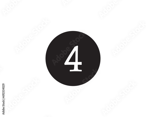 Free Download Number round mark icon vector symbol design isolated - GFXLoad