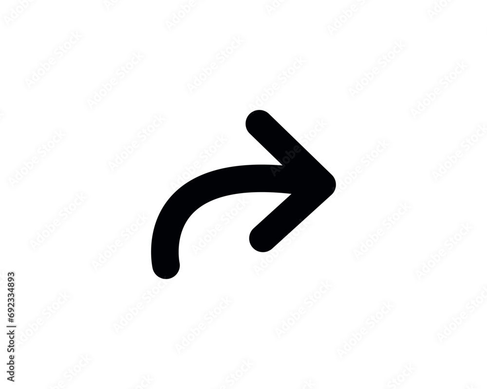 Right arrow icon vector symbol design isolated illustration.