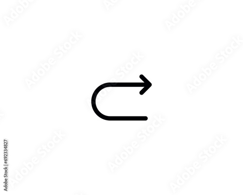 Redo icon vector symbol design illustration.
