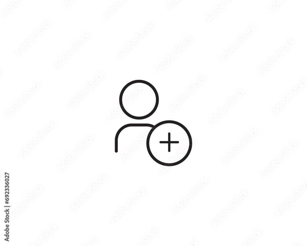 User profile add icon vector symbol design illustration User profile add icon vector symbol design illustration