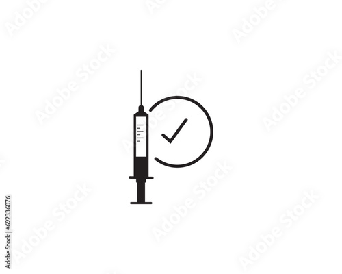 Vaccination icon vector symbol design illustration isolated