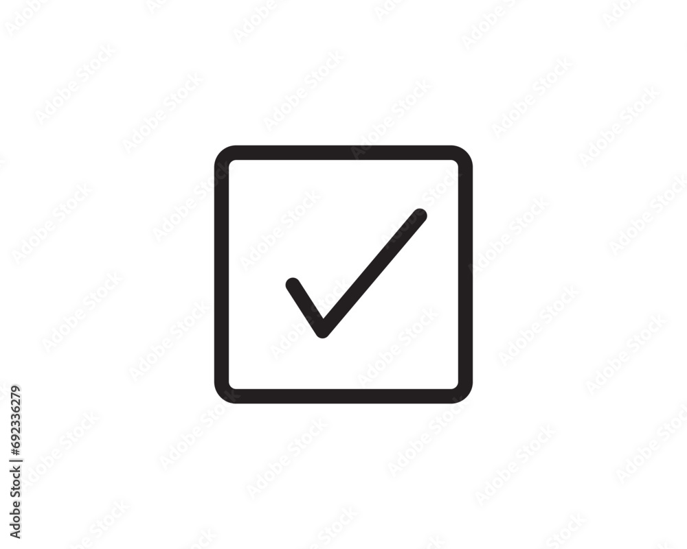 Tick mark icon vector symbol design illustration Tick mark icon vector symbol design illustration