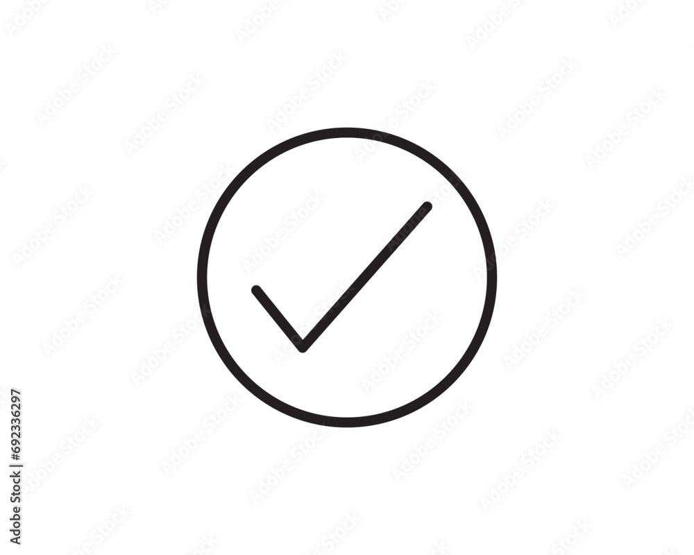 Tick mark icon vector symbol design illustration Tick mark icon vector symbol design illustration