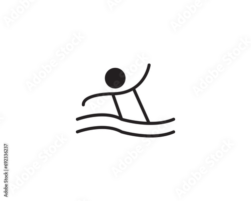 waterpolo icon vector symbol design illustration