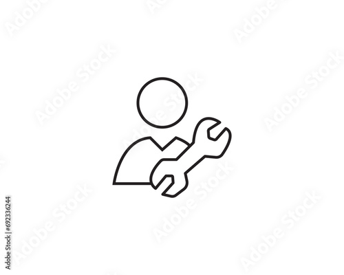 webmaster maintenance icon vector symbol design illustration