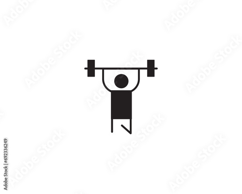 weightlifting icon vector symbol design illustration