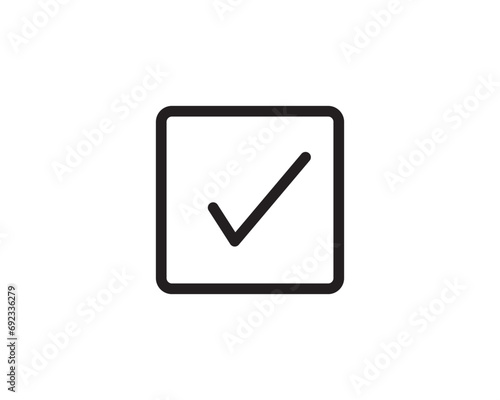 Tick mark icon vector symbol design illustration