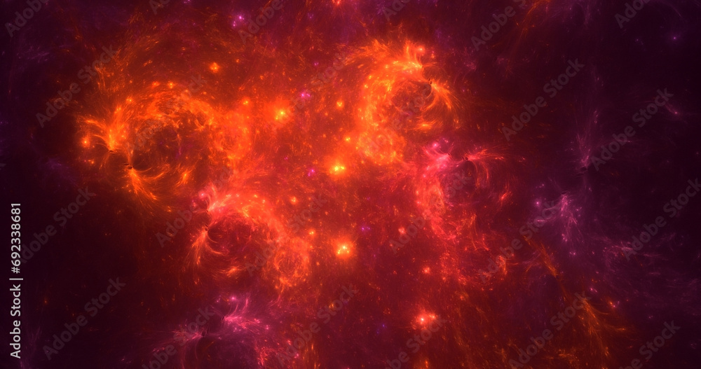 Fototapeta premium 3D rendering abstract multicolor fractal light background
