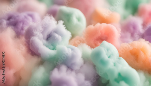 カラフルな綿の背景　生成AI