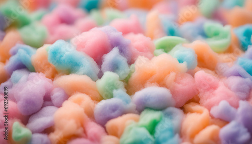 カラフルな綿の背景　生成AI