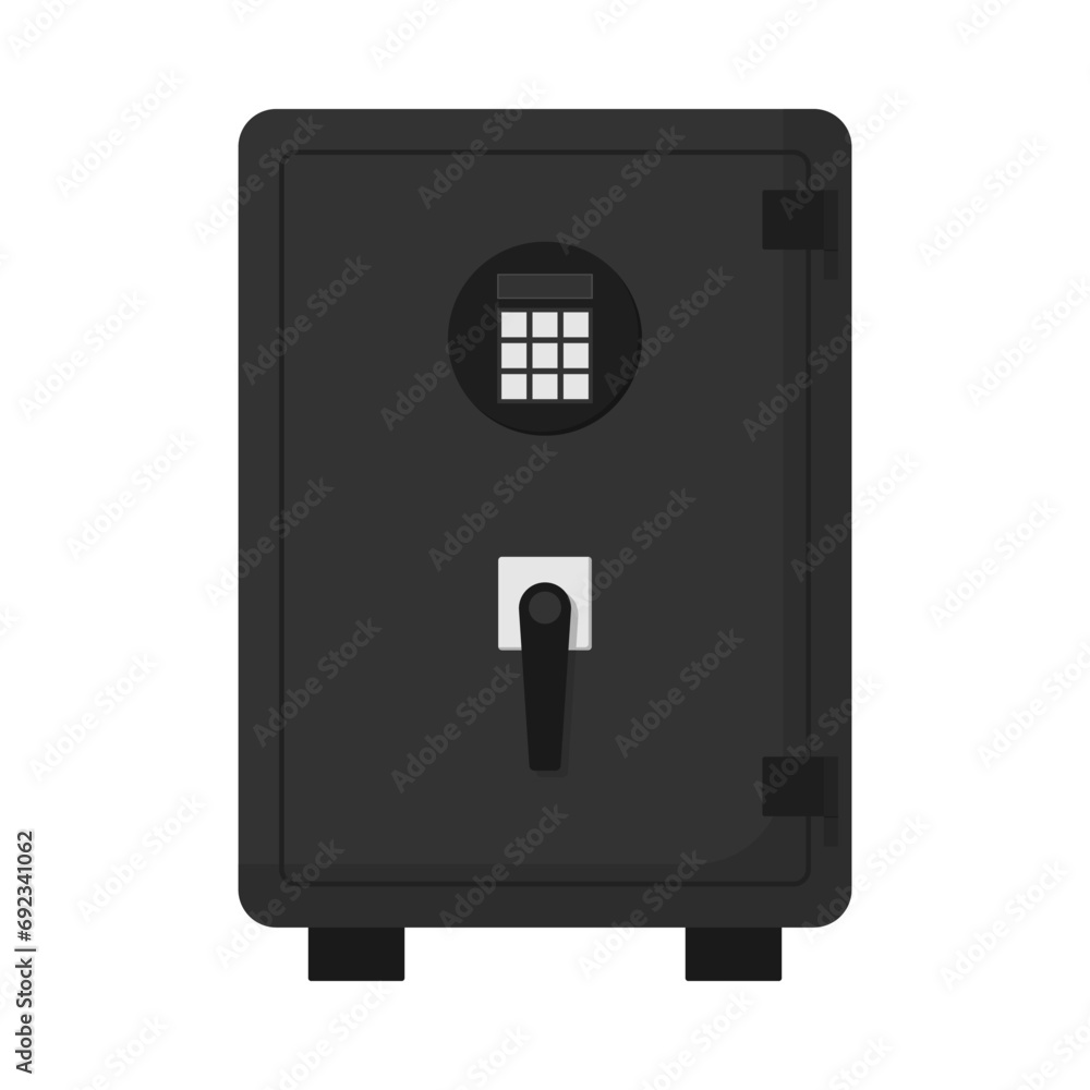 Flat illustration of safe money storage Flat illustration of safe money storage