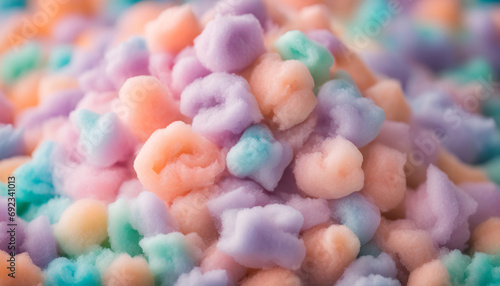 カラフルな綿の背景　生成AI