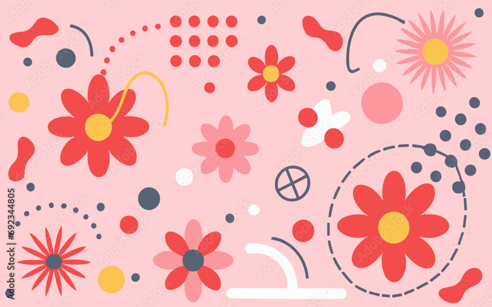 Floral background, Abstract. Good for fashion fabrics, postcards, email header, wallpaper, banner, events, covers, advertising, and more. Valentine's day, women's day, mother's day background.