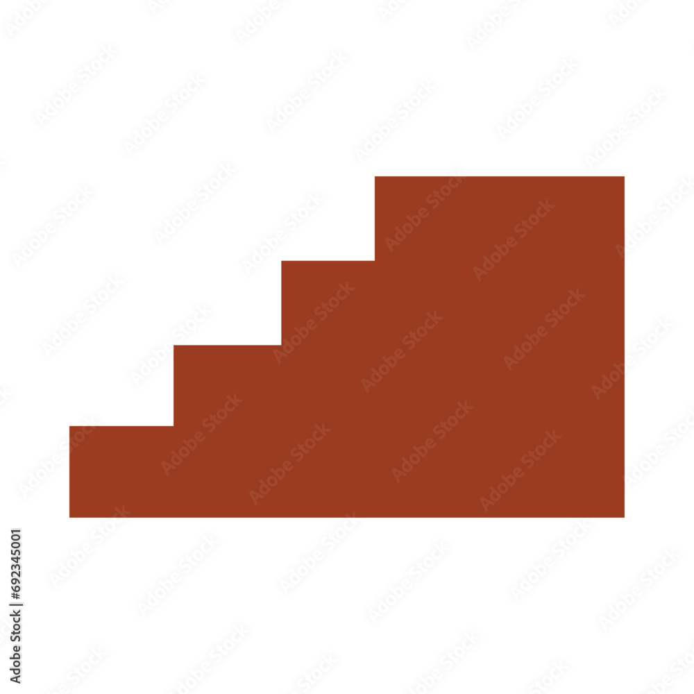 Stair boho style flat illustration Stair boho style flat illustration