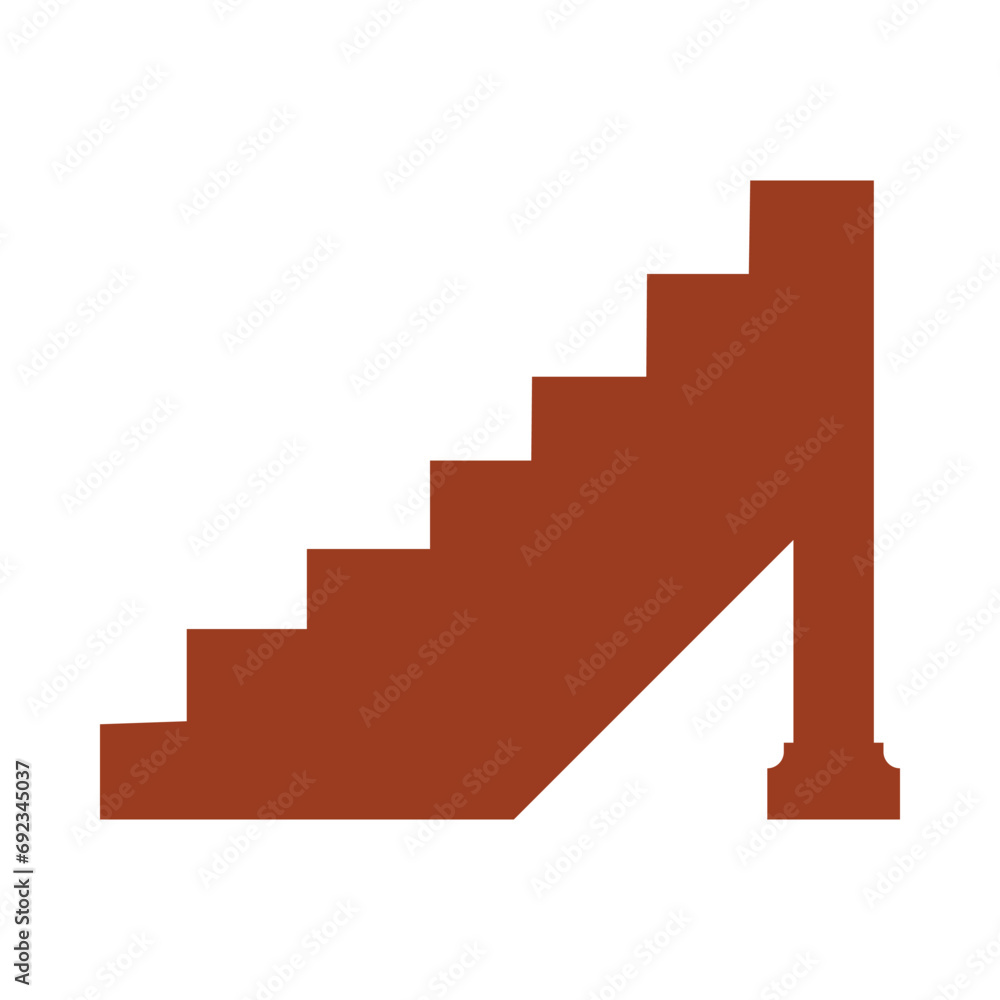 Fototapeta premium Stair boho style flat illustration