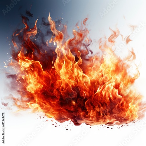 Fire Flames White Background, White Background, For Design And Printing