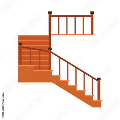 
Flat illustration of stairs on isolated background
