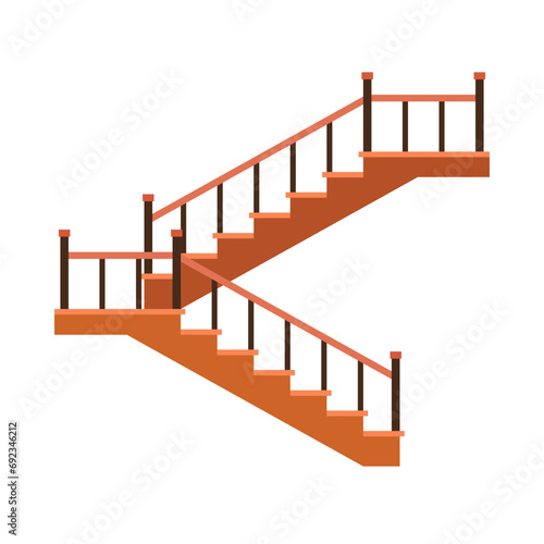 
Flat illustration of stairs on isolated background
