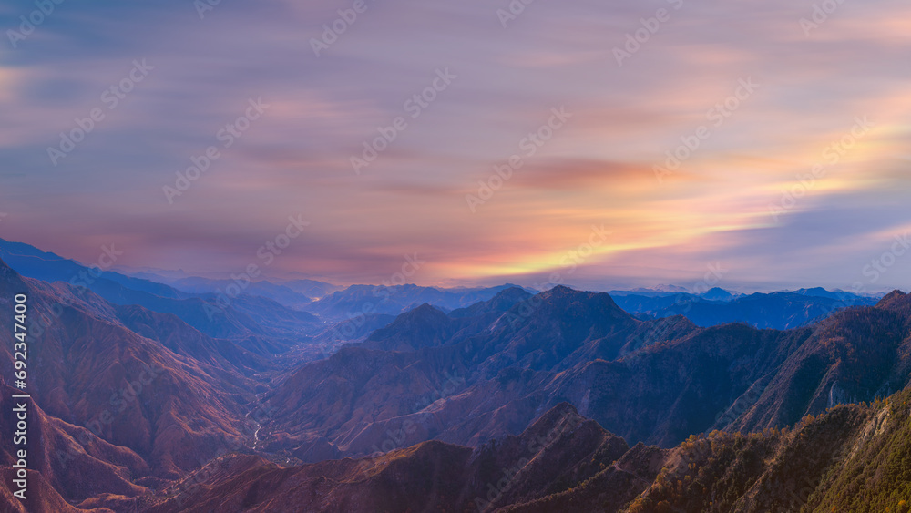 View from Moro Rock in Sequoia National Park, CA, USA