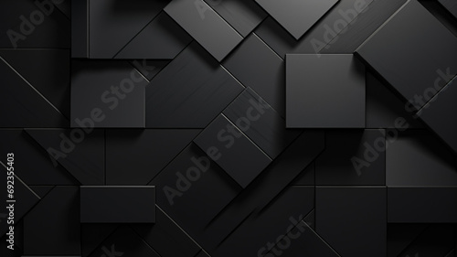 Abstract background of tiles in black colors decorative