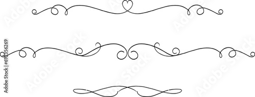 black and white set of delimiters for text, dividers
