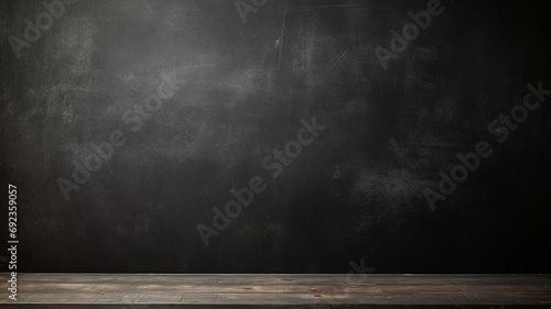 dark texture chalk board room and studio wall background grungy