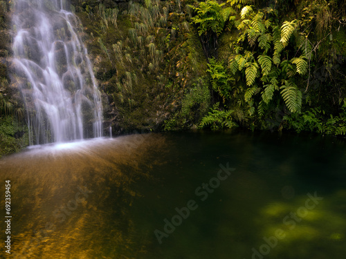 Waterfall in Ribeiro Fr  o  Madeira  Portugal