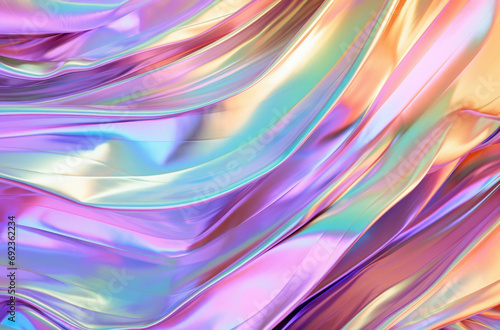 Holographic neon background. Wallpaper hologram abstract gradient.