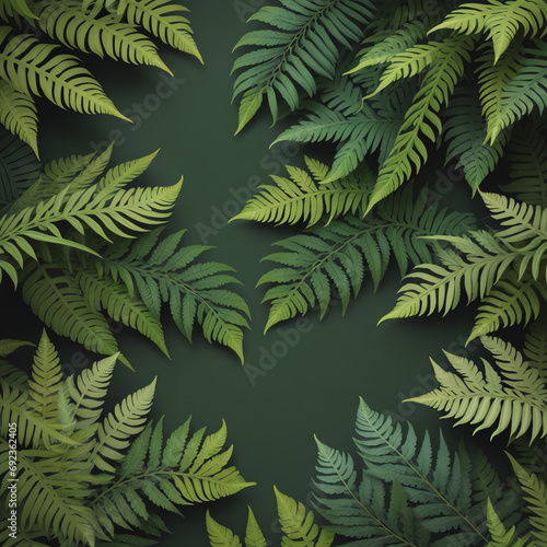 fern jungle leaves background  green wallpaper