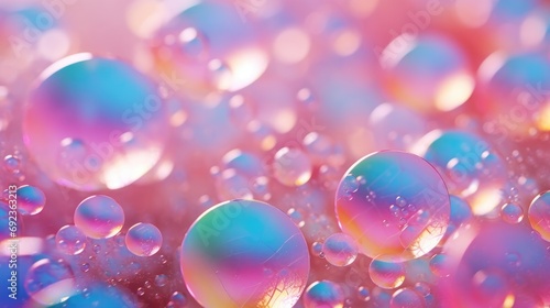 background with colorful and vibrant bubbles, ai