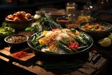 Thai food based on vegetables. generative ai