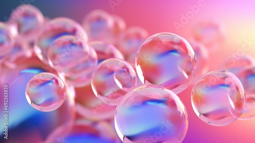 background with colorful and vibrant bubbles, ai