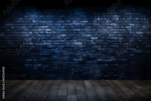 Blue brick wall background. Graphic resources concept