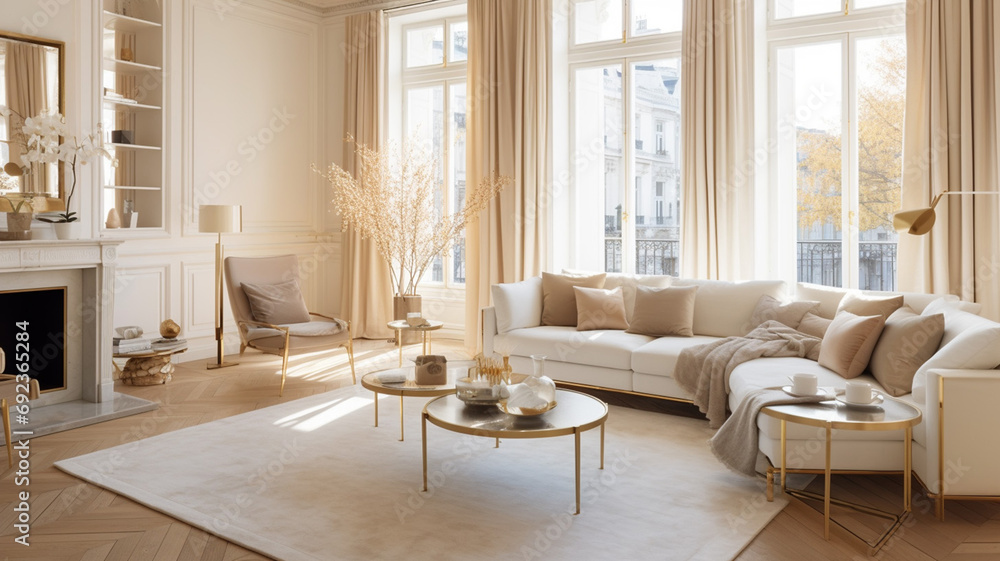 very light and bright interior of luxurious cozy living room very light and bright interior of luxurious cozy living room