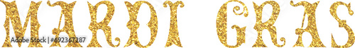 Fotografia Mardi gras gold glitter